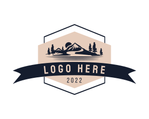 Hills - Mountain Summit Campsite logo design