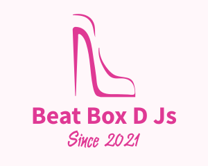 Shoe Store - Minimalist Pink Stiletto logo design