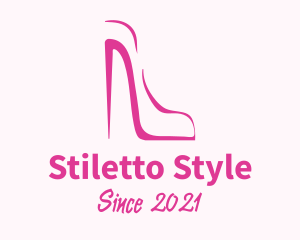 Stiletto - Minimalist Pink Stiletto logo design