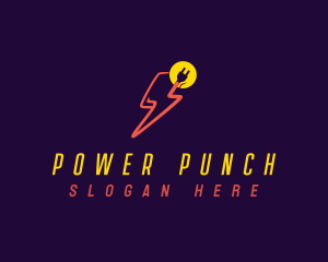 Lightning Power Plug logo design