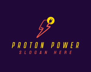 Lightning Power Plug logo design