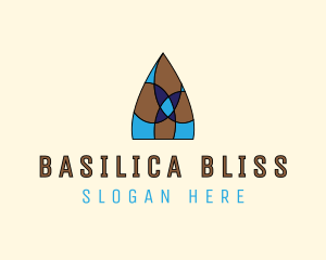 Basilica - Stained Glass Window logo design