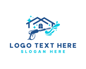 Hygiene - Pressure Washer Clean House logo design