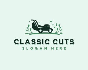 Grass Cutting Mowing logo design