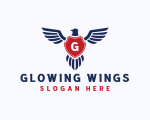 Eagle Wing Shield logo design