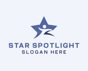 Athlete Star Runner logo design