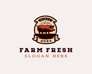 Pig Farm Livestock logo design