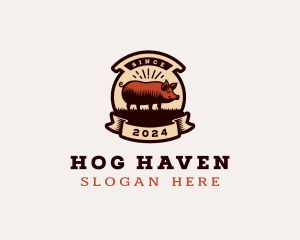 Pig Farm Livestock logo design
