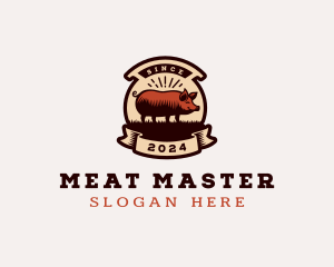 Pig Farm Livestock logo design