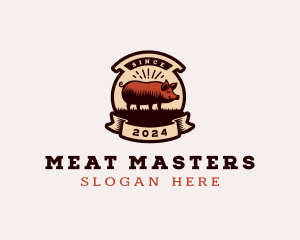 Pig Farm Livestock logo design