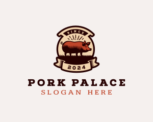 Swine - Pig Farm Livestock logo design