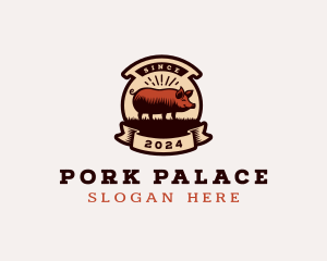 Pig Farm Livestock logo design