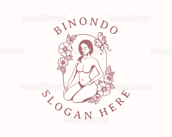 Floral Naked Woman Logo