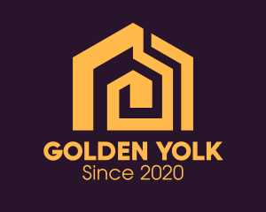 Golden Real Estate Home logo design