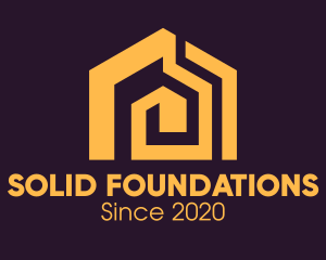 Mansion - Golden Real Estate Home logo design