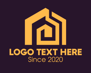 Home Builder - Golden Real Estate Home logo design