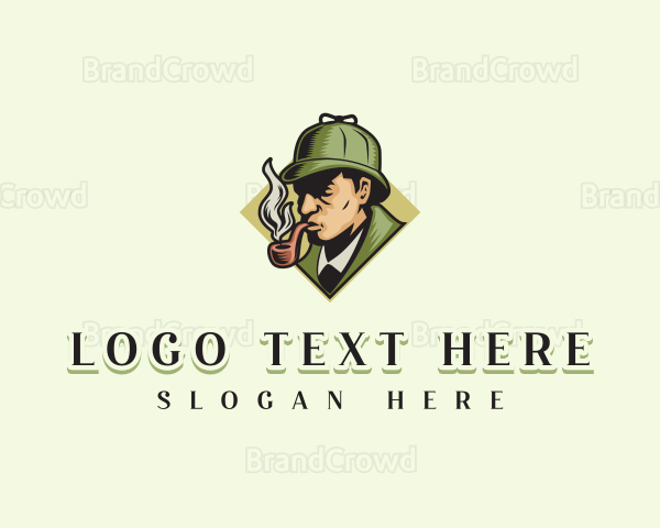 Detective Hat Cigarette Logo