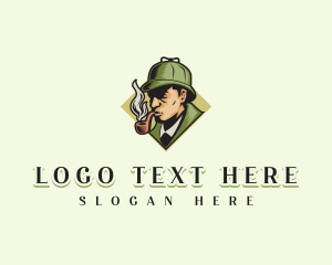 Detective Hat Cigarette logo design