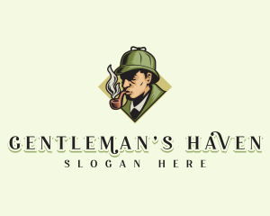 Detective Hat Cigarette logo design