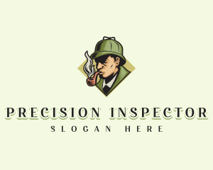 Inspector - Detective Hat Cigarette logo design