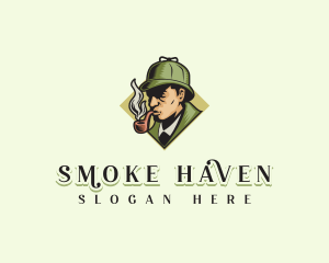 Detective Hat Cigarette logo design