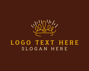 Line Art - Elegant Simple Crown logo design