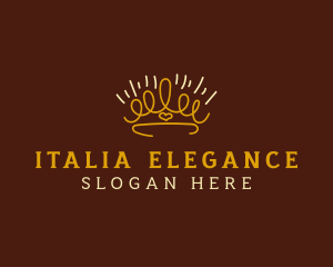 Elegant Simple Crown logo design