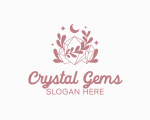 Mystical Sparkling Crystal logo design