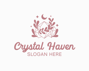 Mystical Sparkling Crystal logo design