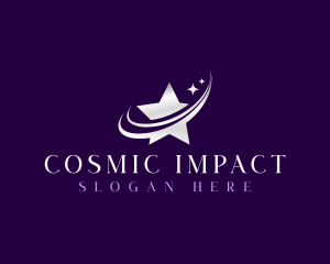 Asteroid - Cosmic Night Star logo design