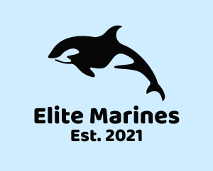 Marine Orca Mammal  logo design