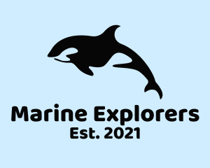 Marine Orca Mammal  logo design