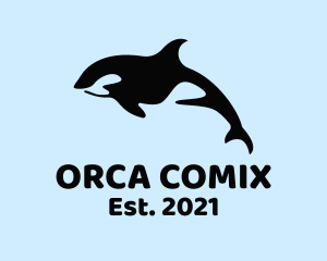 Marine Orca Mammal  logo design