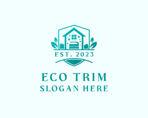 Eco Home Cleaning Brush logo design