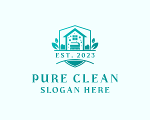 Eco Home Cleaning Brush logo design