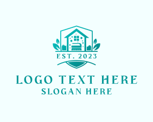 Leaves - Eco Home Cleaning Brush logo design