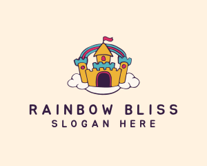 Rainbow Cloud Castle logo design