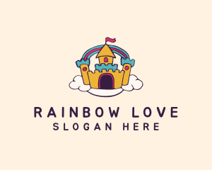 Rainbow Cloud Castle logo design