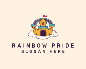 Rainbow Cloud Castle logo design