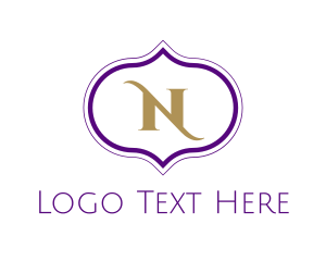 India - Arab Letter N logo design