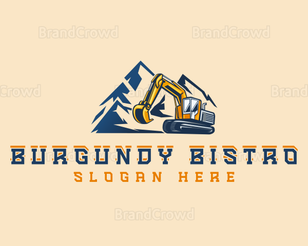 Industrial Quarry Excavation Logo