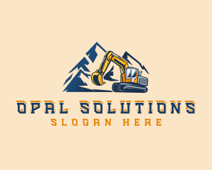 Industrial Quarry Excavation Logo