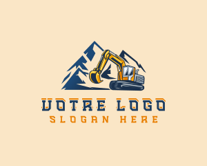 Industrial Quarry Excavation Logo