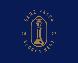 Queen Chess Board Game  logo design