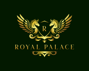 Royal Pegasus Shield logo design