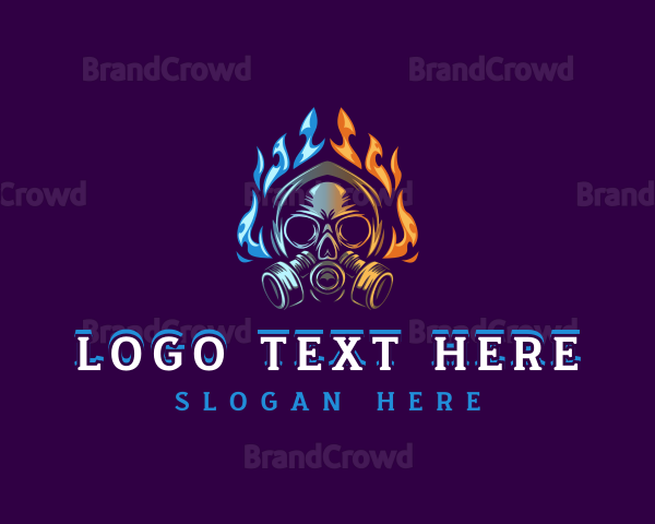 Gaming Blazing Skull Logo