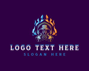 Arcade - Gaming Blazing Skull logo design