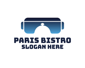 VR Glasses Dinner Restaurant logo design