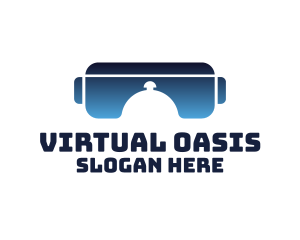 VR Glasses Dinner Restaurant logo design