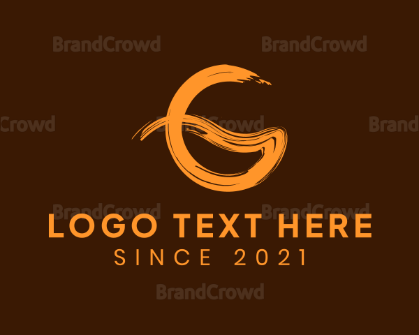 Letter G Brushstroke Logo